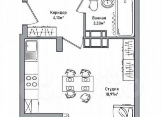 Продается квартира студия, 27.3 м2, Ярославль, улица Бабича, 10А