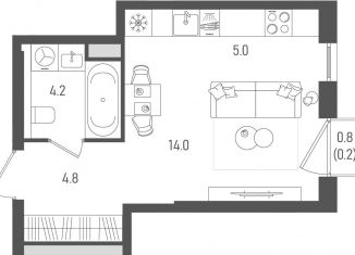 Продажа квартиры студии, 28.2 м2, Москва, ЮАО, 2-й Павелецкий проезд, 7