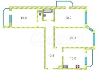 Продажа 3-ком. квартиры, 98 м2, Тюмень, Новосибирская улица, 131, Калининский округ