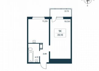 Продается 1-ком. квартира, 39.2 м2, Ленинградская область, Цветной бульвар, 9к1