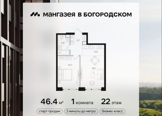 Продажа 1-комнатной квартиры, 46.4 м2, Москва, ВАО, Открытое шоссе, вл9