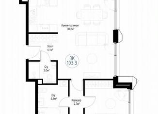 Продаю 4-ком. квартиру, 104 м2, Москва, Волгоградский проспект, 32/5к1, метро Дубровка