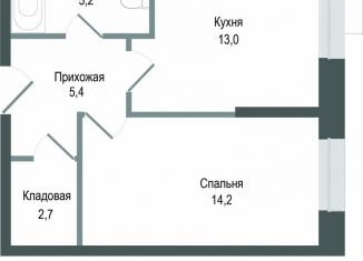 Продажа 1-ком. квартиры, 40.5 м2, Самара, Октябрьский район, Солнечная улица, 2