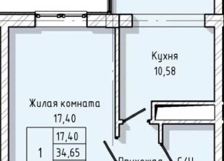 Продажа 1-ком. квартиры, 35.7 м2, Нальчик, улица Тарчокова, 127Б