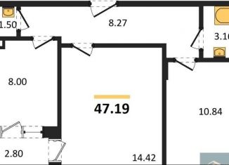 Продам двухкомнатную квартиру, 47.2 м2, Воронеж, улица 45-й Стрелковой Дивизии, 259/27