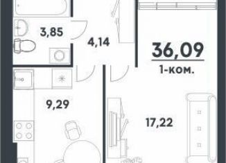 Продается 1-ком. квартира, 36.1 м2, Волгоградская область, улица Иссы Плиева, 6В