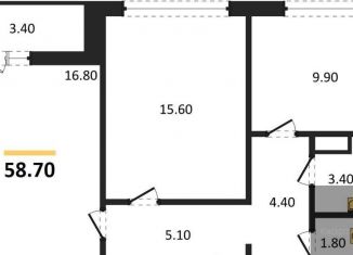 Продажа 2-ком. квартиры, 58.7 м2, Воронеж, улица Пескова, 6, Центральный район