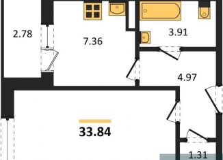 Продажа 1-комнатной квартиры, 33.8 м2, Воронеж, улица 45-й Стрелковой Дивизии, 259/27