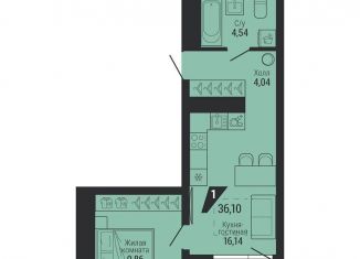 Продается 1-ком. квартира, 36.1 м2, Екатеринбург, метро Машиностроителей, Шефская улица, 42