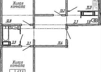 Продажа 3-ком. квартиры, 83.1 м2, Воронеж, улица Пескова, 6, Центральный район