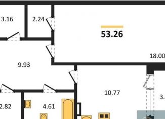 Однокомнатная квартира на продажу, 53.3 м2, Воронеж, улица 45-й Стрелковой Дивизии, 259/27