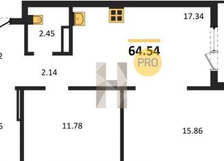 Продается 2-ком. квартира, 64.5 м2, Новосибирская область