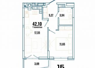 Продажа 1-ком. квартиры, 42.1 м2, Ростов-на-Дону, Пролетарский район