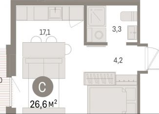 Продается квартира студия, 26.6 м2, Екатеринбург