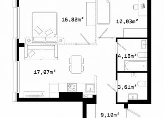 Продается 2-ком. квартира, 60.8 м2, Челябинск, улица Труда, 187