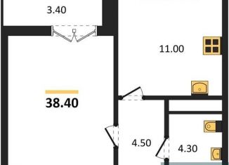 Продам 1-комнатную квартиру, 38.4 м2, Воронеж, улица Пескова, 6, Центральный район