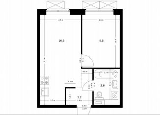 Продаю 1-ком. квартиру, 32.6 м2, городской округ Красногорск