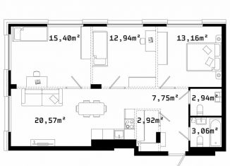 Продам 3-ком. квартиру, 78.7 м2, Челябинск, улица Труда, 187