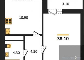 Продам 1-ком. квартиру, 38.1 м2, Воронеж, улица Пескова, 6, Центральный район