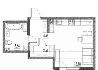 Квартира на продажу студия, 32.9 м2, Санкт-Петербург, Московское шоссе, 36, Московский район