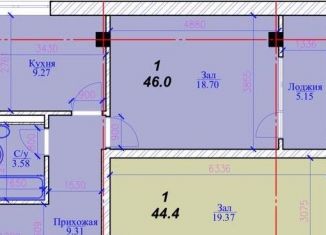 Продам 1-комнатную квартиру, 46 м2, Дагестан, улица Акаева, 19