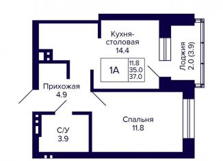 Продаю 1-ком. квартиру, 37 м2, Новосибирская область