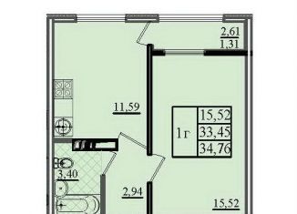 Продаю 1-ком. квартиру, 34.8 м2, Севастополь, Лабораторное шоссе, 33Бк1