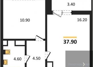 Продажа 1-комнатной квартиры, 37.9 м2, Воронеж, улица Пескова, 6, Центральный район