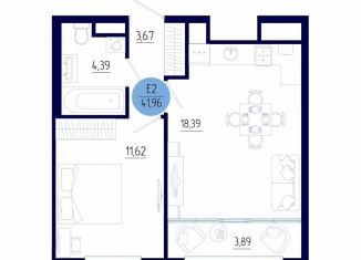 Продается 1-ком. квартира, 42 м2, село Дядьково, 2-й Бульварный проезд, 4