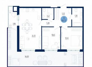 Продаю 2-ком. квартиру, 106.3 м2, село Дядьково