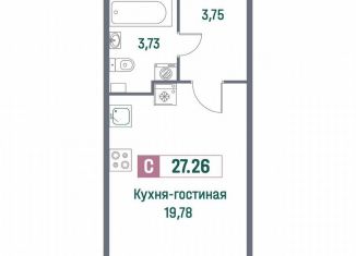 Продаю квартиру студию, 27.3 м2, Мурино, Ручьёвский проспект, 1/24