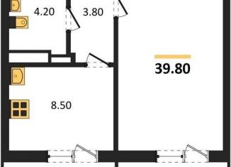 Продажа 1-комнатной квартиры, 39.8 м2, Воронеж, улица Полковника Богомолова, 1