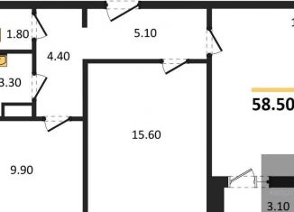 Продам 2-ком. квартиру, 58.5 м2, Воронеж, улица Пескова, 6, Центральный район