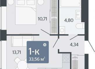 Продажа 1-ком. квартиры, 33.6 м2, Екатеринбург, Короткий переулок, 2