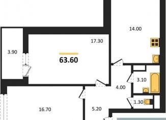 Продажа 2-ком. квартиры, 63.6 м2, Воронеж, улица Полковника Богомолова, 1