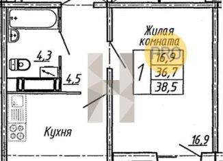 Продажа 1-комнатной квартиры, 38.5 м2, Воронеж, улица Пескова, 6, Центральный район