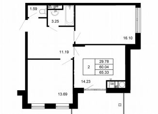 Продам 2-комнатную квартиру, 65.3 м2, село Павловская Слобода, Изумрудная улица, 6к5