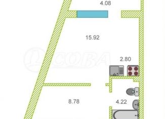 Продам квартиру студию, 33.7 м2, Тюмень, улица Новосёлов, 113, ЖК Москва