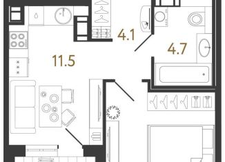 Продается 1-ком. квартира, 31.3 м2, Санкт-Петербург, Фрунзенский район