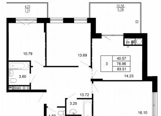 Продаю 3-комнатную квартиру, 83.5 м2, село Павловская Слобода, Изумрудная улица, 6к5