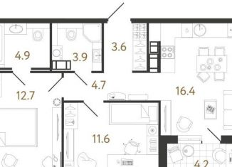 2-ком. квартира на продажу, 57.8 м2, Санкт-Петербург, метро Фрунзенская