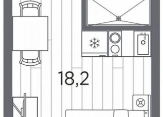 Квартира на продажу студия, 22 м2, Санкт-Петербург, проспект Стачек, 62Б, метро Нарвская