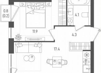 Продажа 1-комнатной квартиры, 37.9 м2, Москва, метро Тульская, 2-й Павелецкий проезд, 7