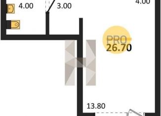 Продается квартира студия, 26.7 м2, Новосибирск, Ленинский район, улица Связистов, 13/2