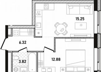 Продается 1-комнатная квартира, 38.3 м2, Москва, метро Беговая