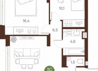 Продам 2-комнатную квартиру, 59.5 м2, Новосибирская область