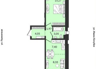 Продаю 1-ком. квартиру, 45.6 м2, Иркутск