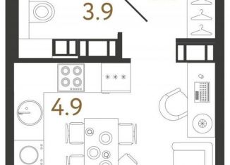 Квартира на продажу студия, 23.6 м2, Санкт-Петербург, Фрунзенский район