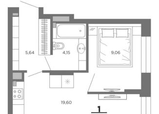 Продам 1-комнатную квартиру, 38.5 м2, Саратов, Новоузенская улица, Октябрьский район