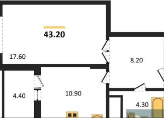 Продаю 1-ком. квартиру, 43.2 м2, Воронеж, ЖК Высота, Краснознамённая улица, 57/5